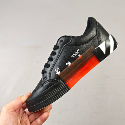 Off White Vulc Low Leather Black White