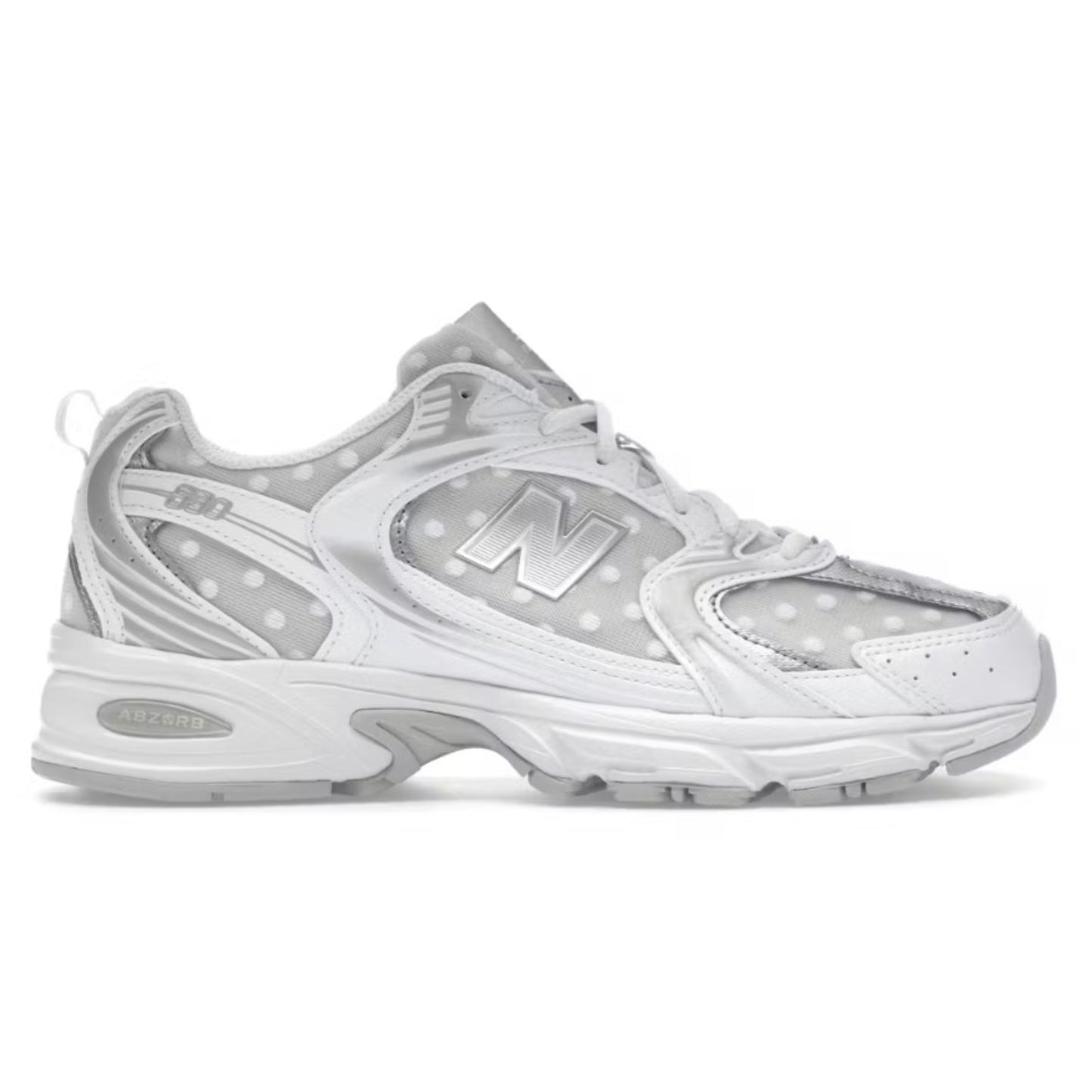 New Balance 530 Silver Metallic Polka Dots